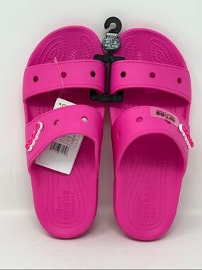 NWT - Crocs Slide Sandals in Electric Pink - Size 10 (41-42)